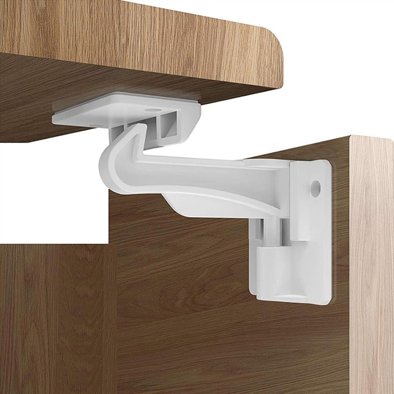 Buumook 6 Pack Upgraded Invisible Baby Proofing Cabinet Latch Locks - No Drilling or Tools Required, Children Proof Cupboard Drawers Latches, Works with Most Cabinets and Drawers - Adhesive Easy Installation - Image 1